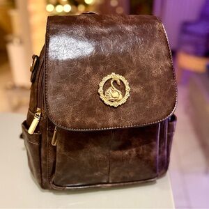 Backpack Purse with Gold Swan - NEW